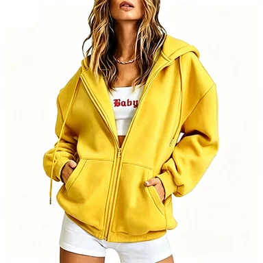 Everyday Zip-up Hoodie With A Hood — image 5