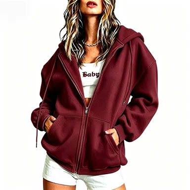 Everyday Zip-up Hoodie With A Hood — image 6