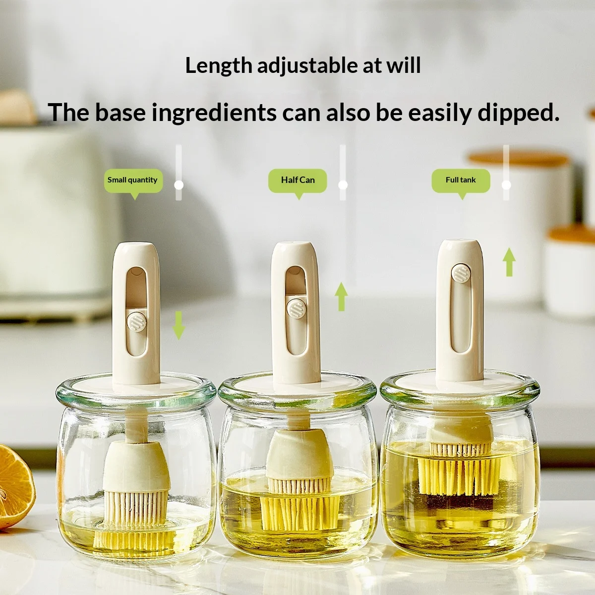 Extendable Oil Brush Bottle With Integrated Caphigh-temperature Resistant Silicone — image 2