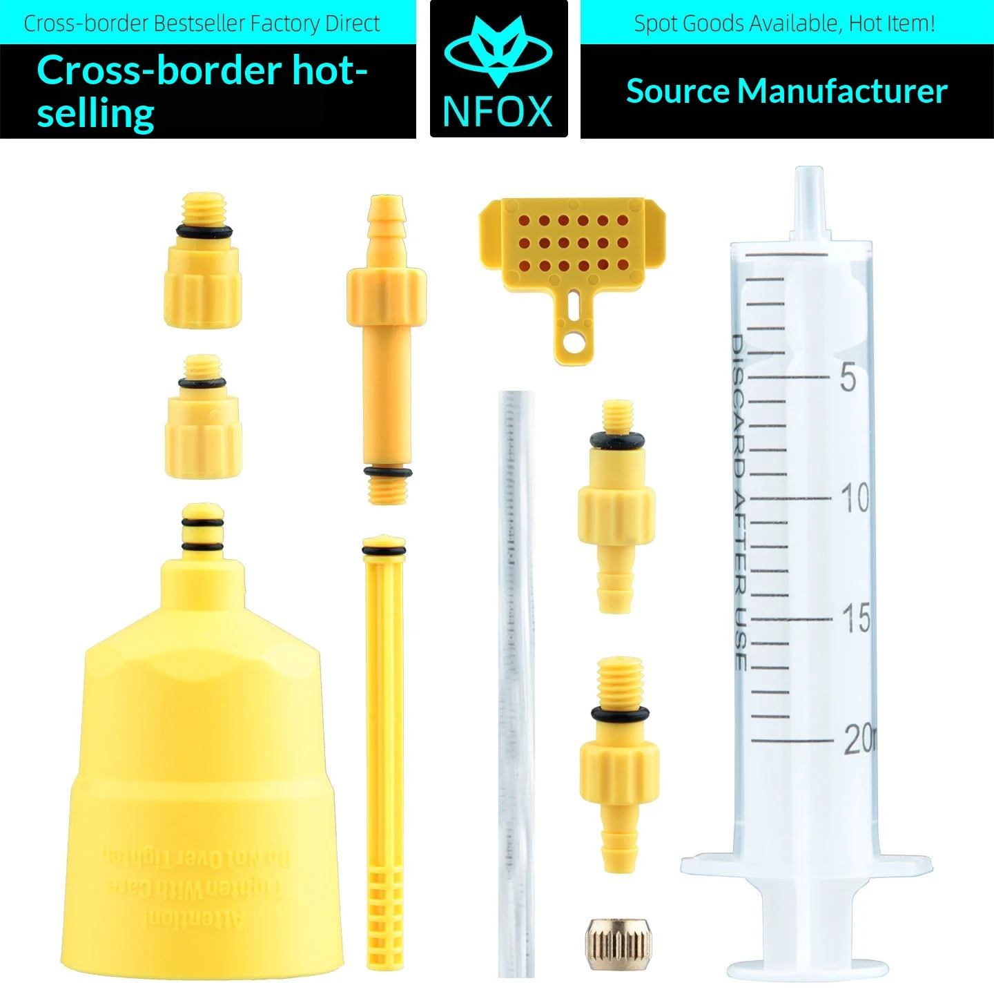 Ezmtd Hydraulic Brake Oil Disc Tool Set Simple Bicycle Filling And Replacement Funnel… — image 4