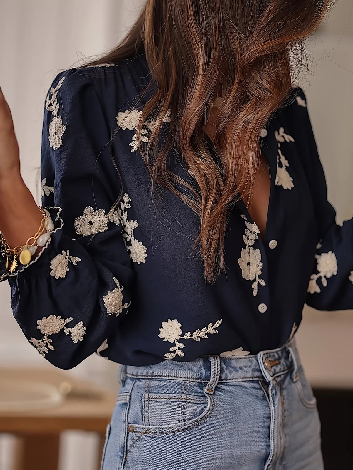 Fall And Winter Long Sleeve Printed Women's Tops For Export To Europe The U.s Stand Up… — image 4