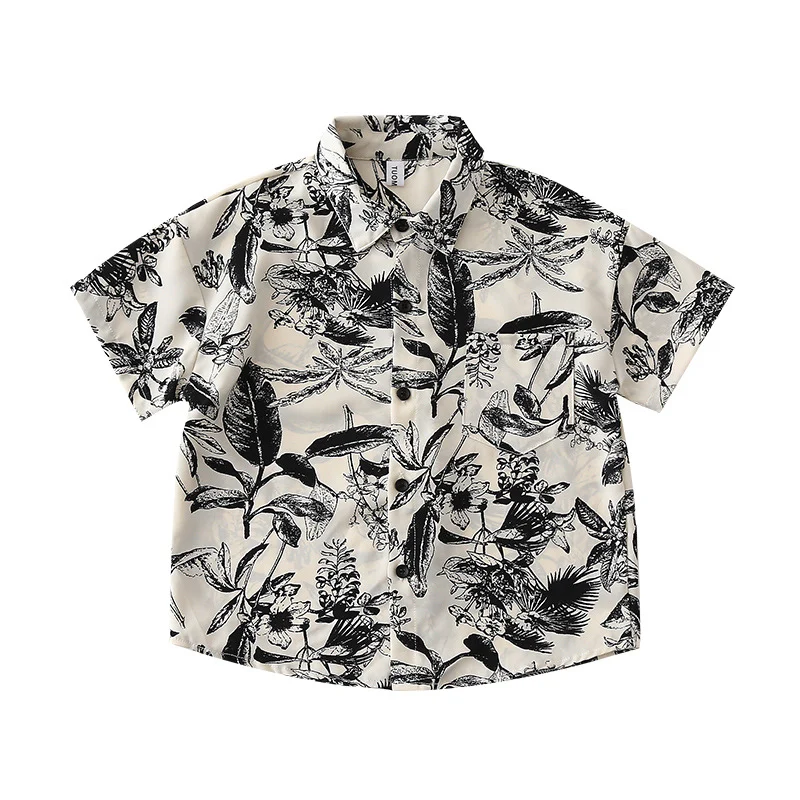 Family-matching Resort-style Printed Short-sleeve Shirt For Beachwear — image 7