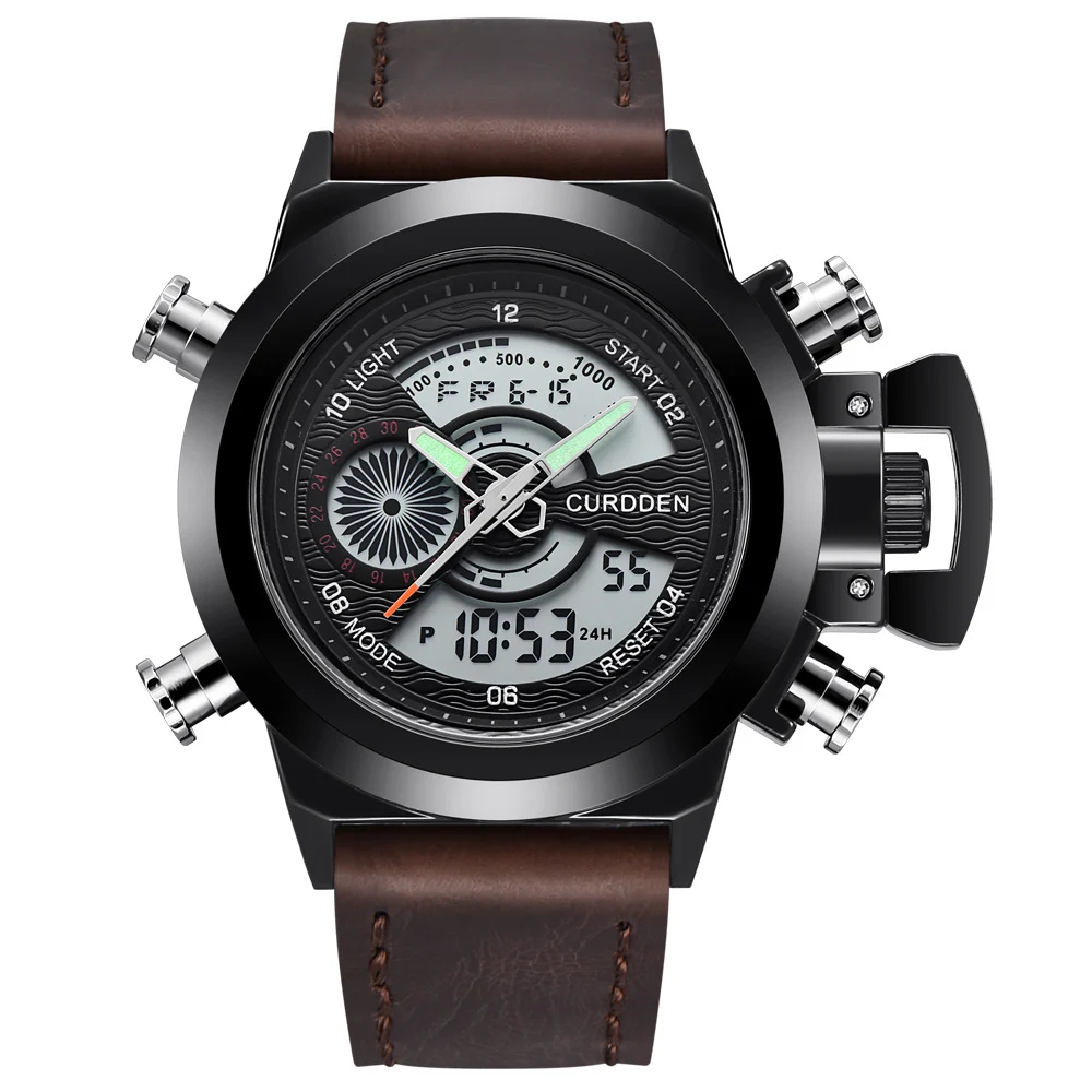 Fashion Belt Multi-functional Double Display Sports Watch For Men — variant image