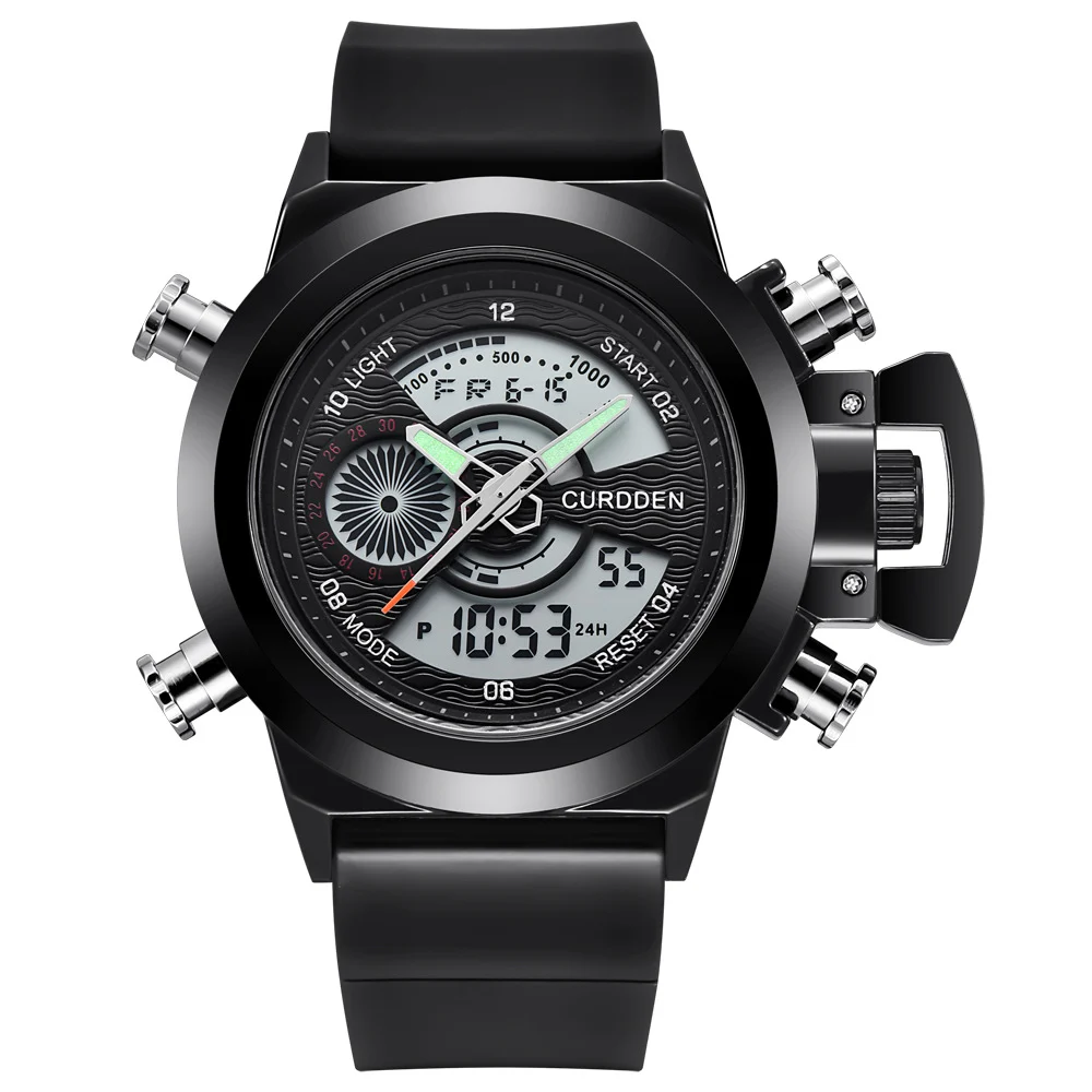 Fashion Belt Multi-functional Double Display Sports Watch For Men — image 8