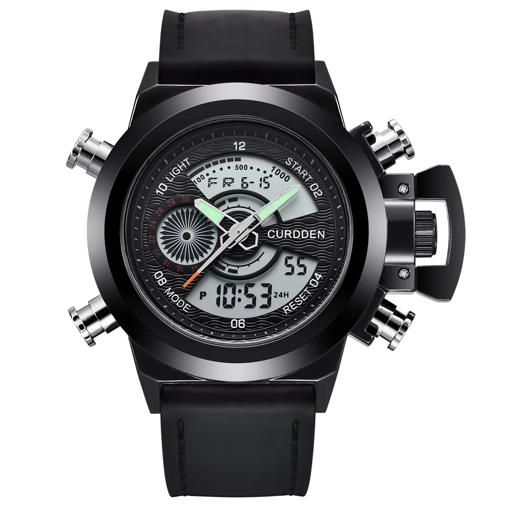 Fashion Belt Multi-functional Double Display Sports Watch For Men — variant image