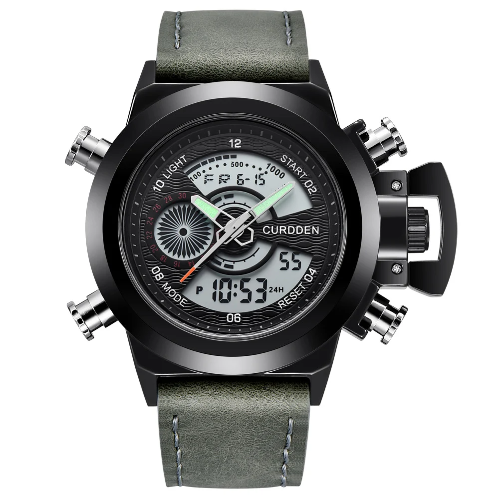 Fashion Belt Multi-functional Double Display Sports Watch For Men — image 5