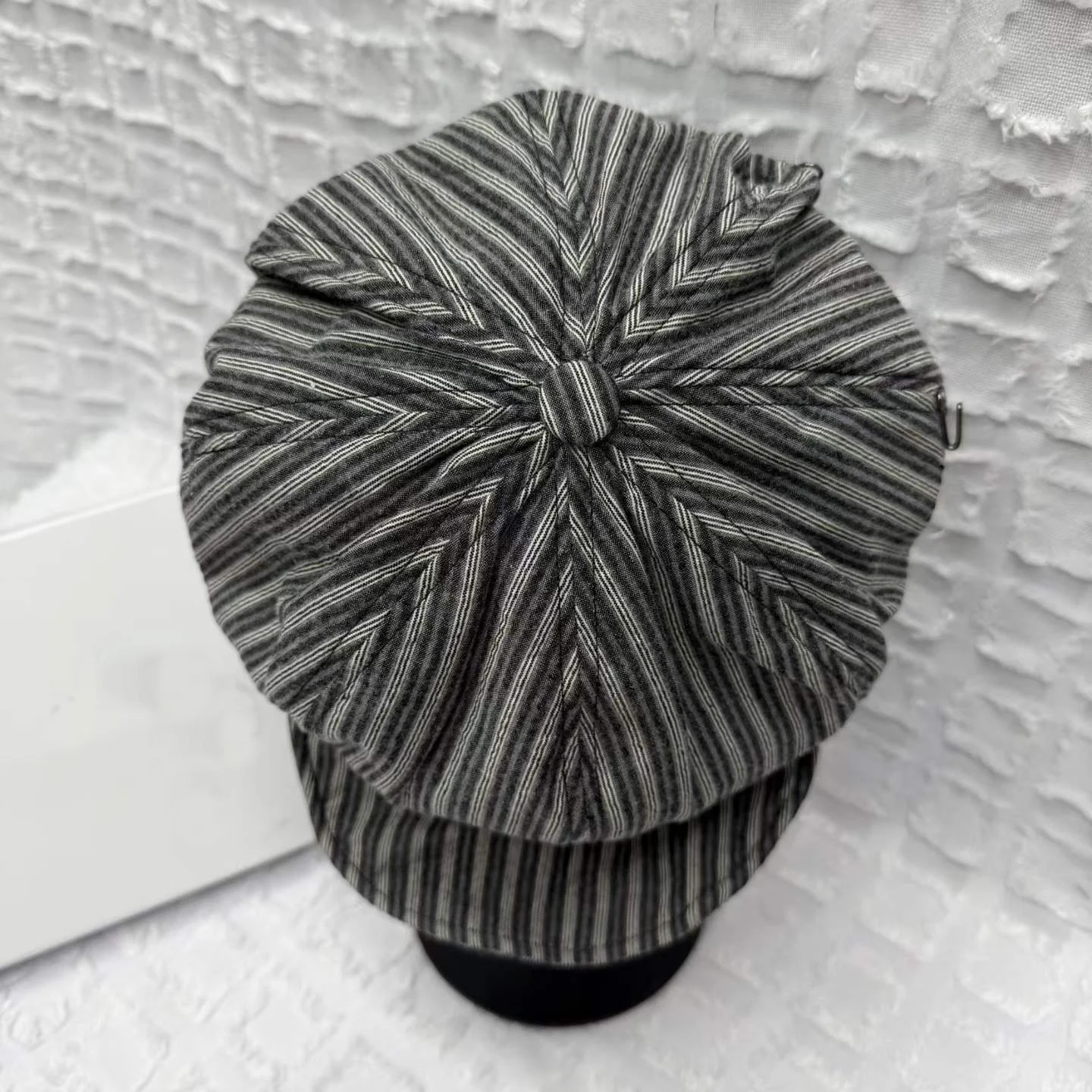 Fashion British Style Vertical Stripe Color-matched Vintage Reporter Hat, Artistic And… — image 8
