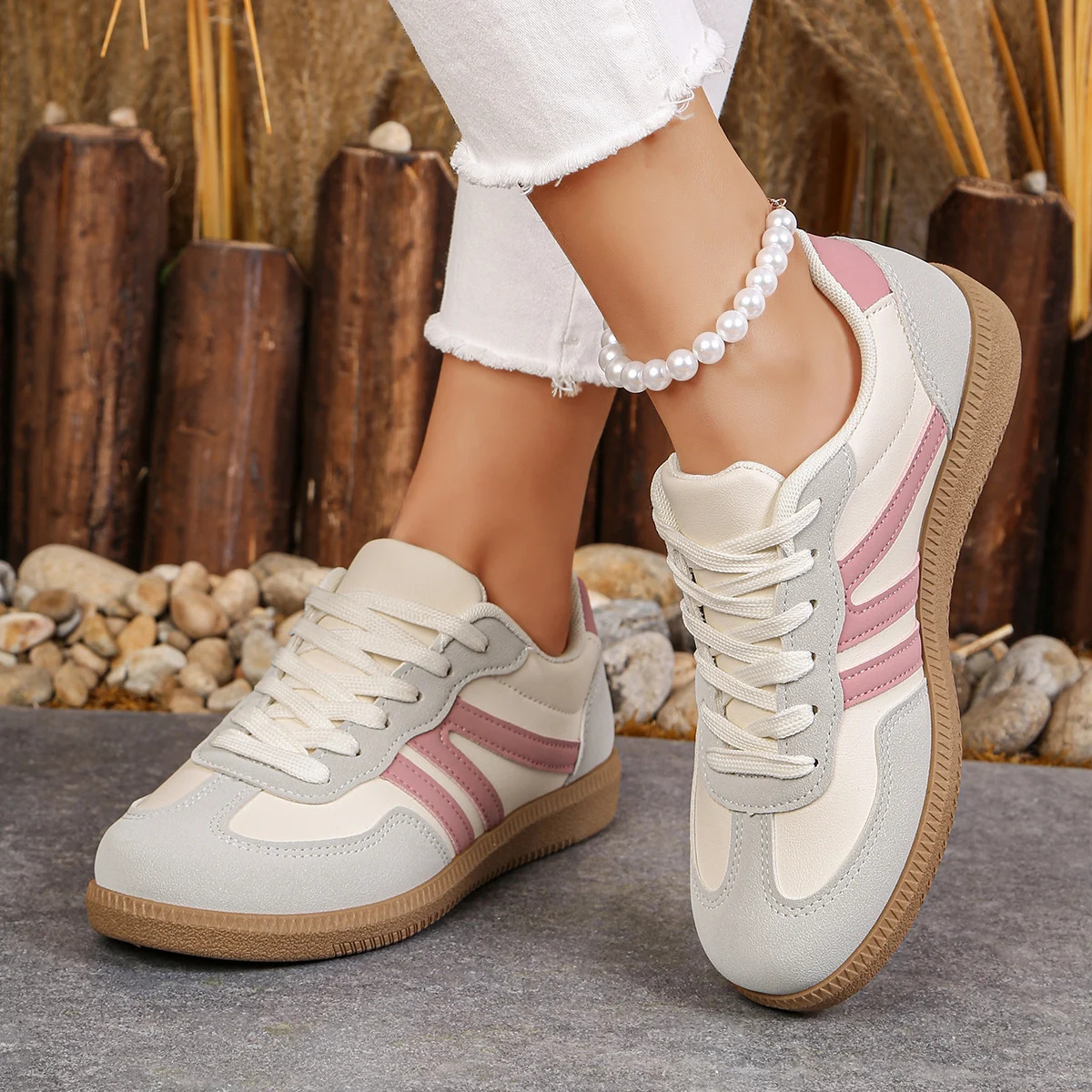Fashion Casual All-match Color Matching Lace-up Shoes — image 3