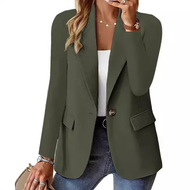 Fashion Casual Women Blazer Long-sleeved Solid Color Cardigan Small Suit Jacket For… — image 4