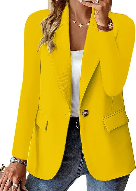 Fashion Casual Women Blazer Long-sleeved Solid Color Cardigan Small Suit Jacket For… — image 8