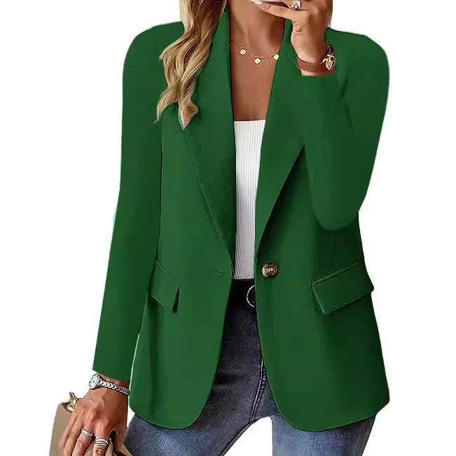 Fashion Casual Women Blazer Long-sleeved Solid Color Cardigan Small Suit Jacket For… — image 7