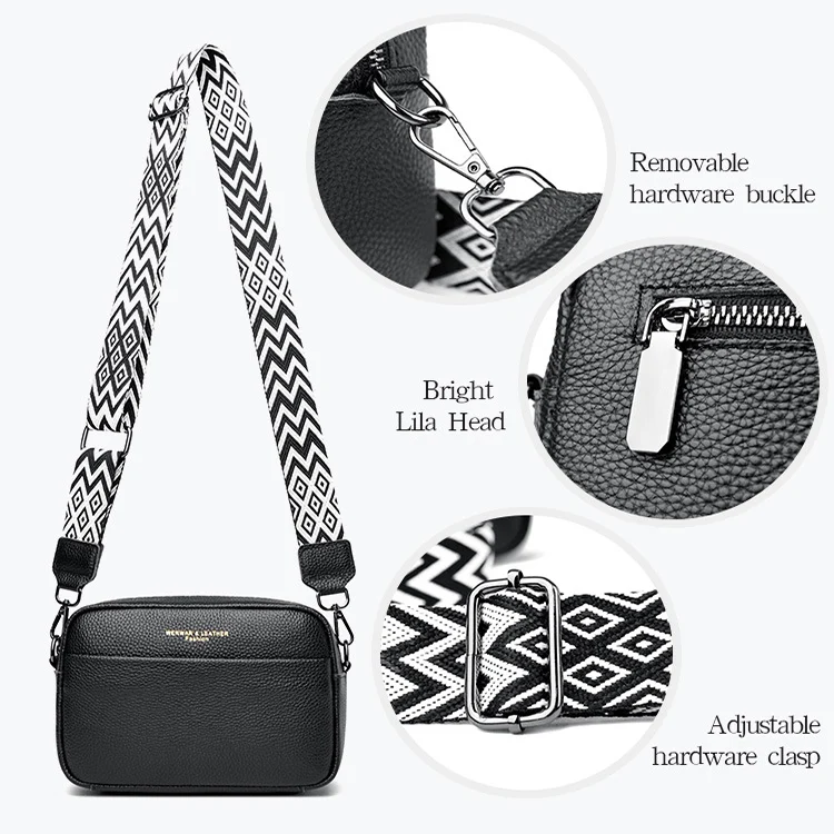Fashion Shoulder Crossbody Bags With Rhombus Embroidered Wide Strap Cute Small Square… — image 5