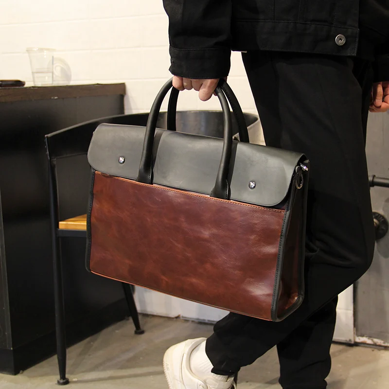 Fashionable Briefcase Business Crossbody Handbag — image 6