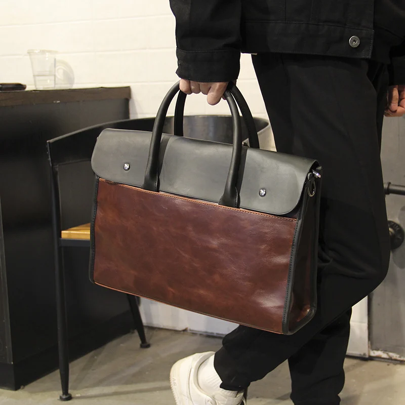 Fashionable Briefcase Business Crossbody Handbag — image 4