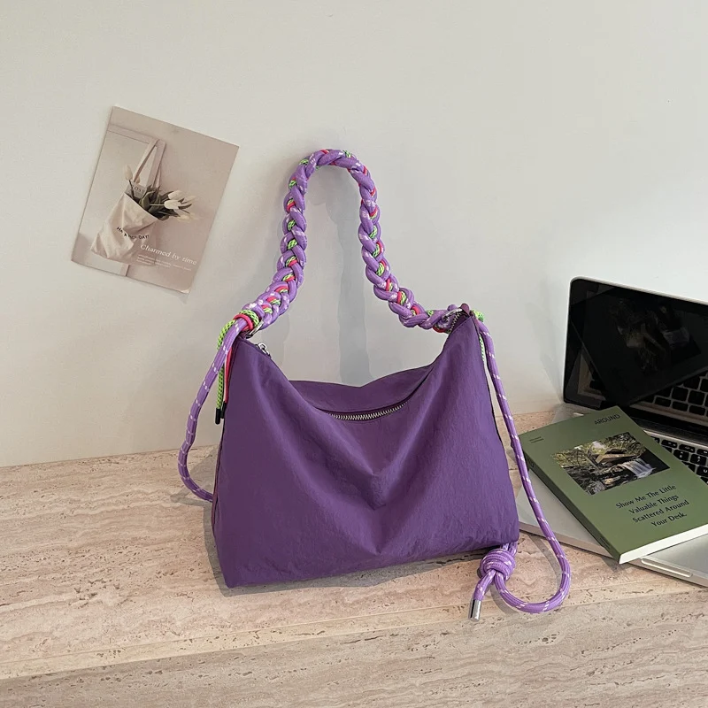 Fashionable Casual Color-block Single-shoulder Tote Bag For Women — image 7