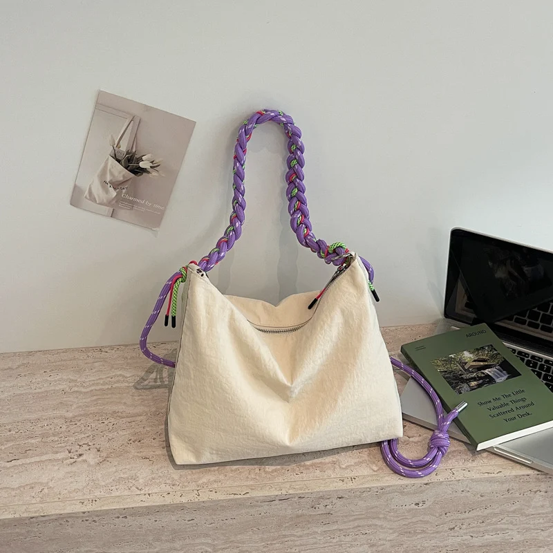 Fashionable Casual Color-block Single-shoulder Tote Bag For Women — variant image