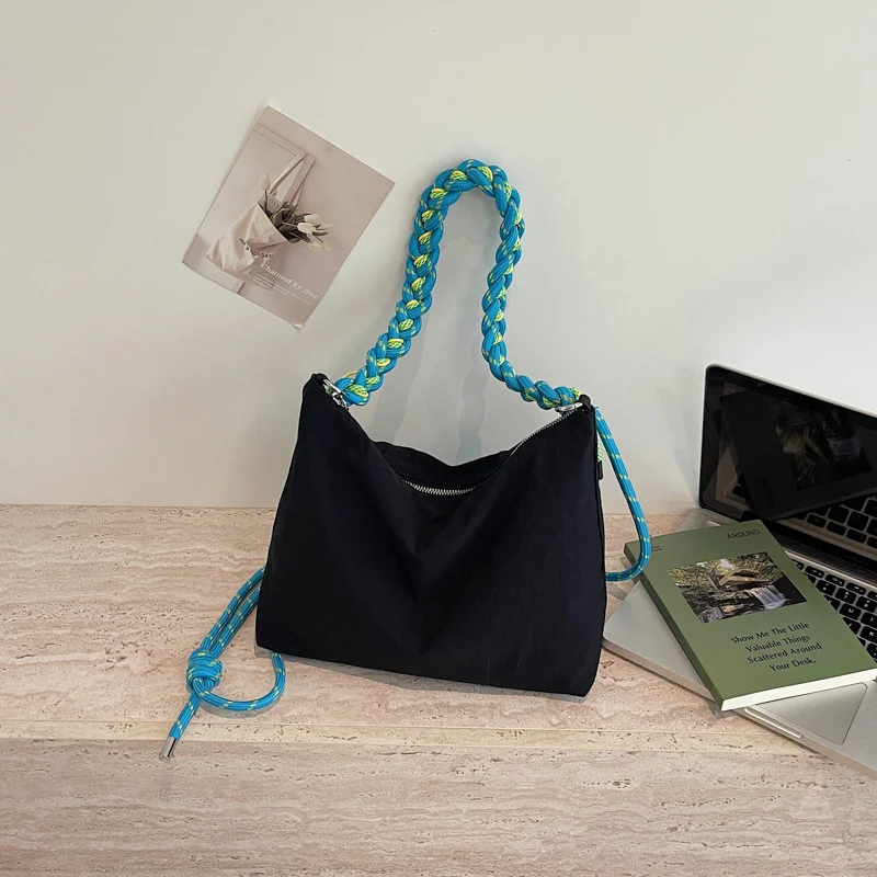 Fashionable Casual Color-block Single-shoulder Tote Bag For Women — image 4