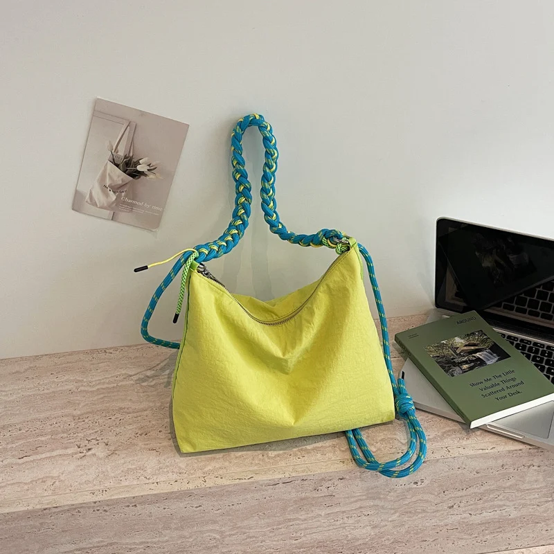 Fashionable Casual Color-block Single-shoulder Tote Bag For Women — image 3