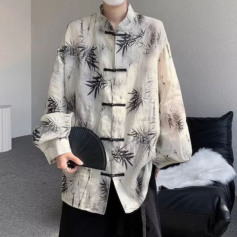 Fashionable Casual Men's Top Vintage Shirt — image 1