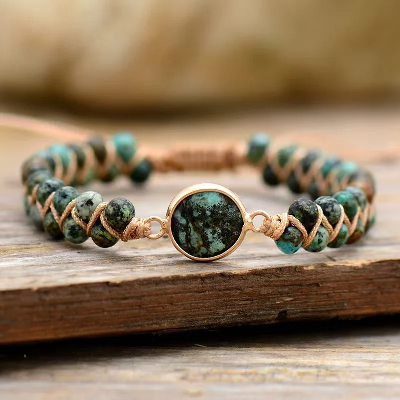 Fashionable Double-layer Hand-woven Bracelet — image 4