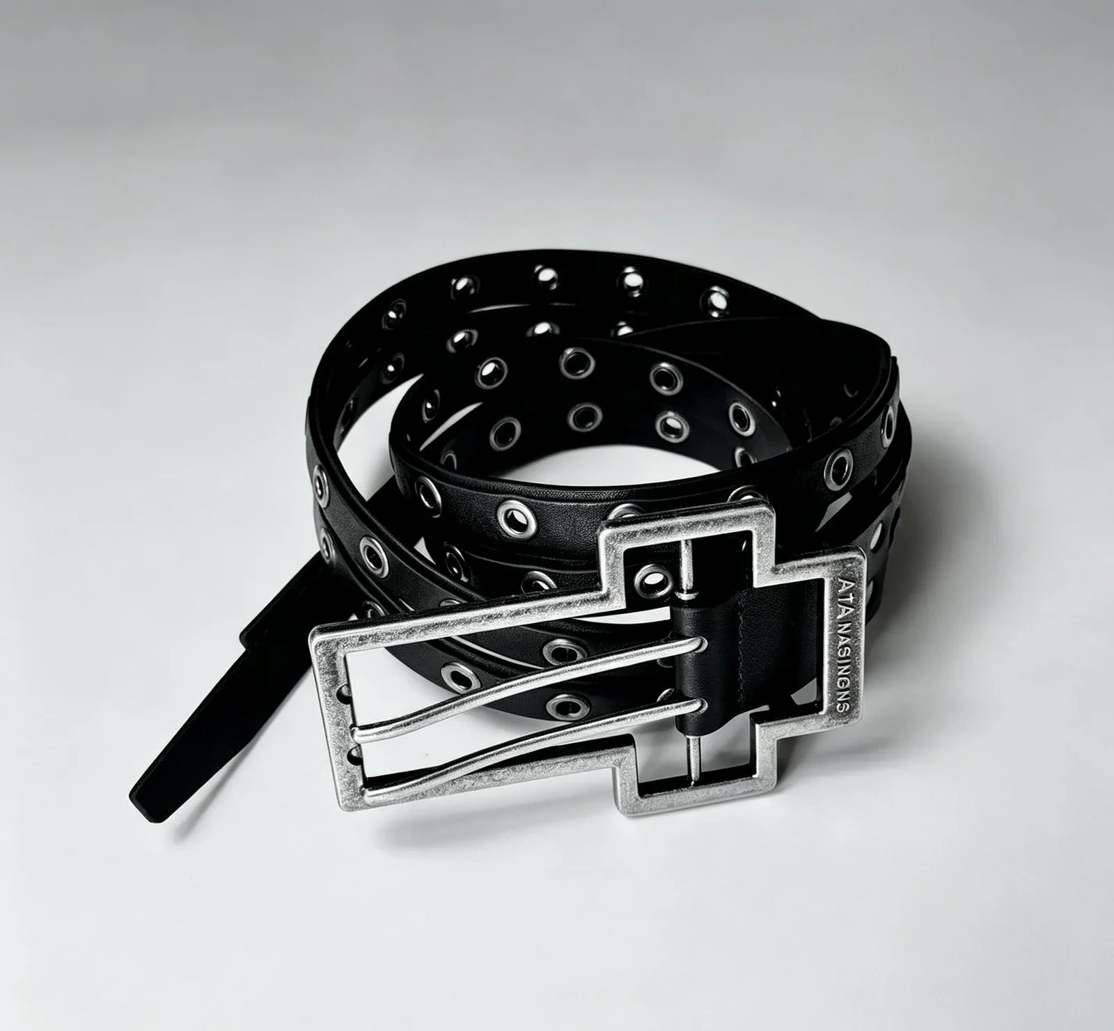 Fashionable Double-prong Buckle Belt Punk Style — image 6