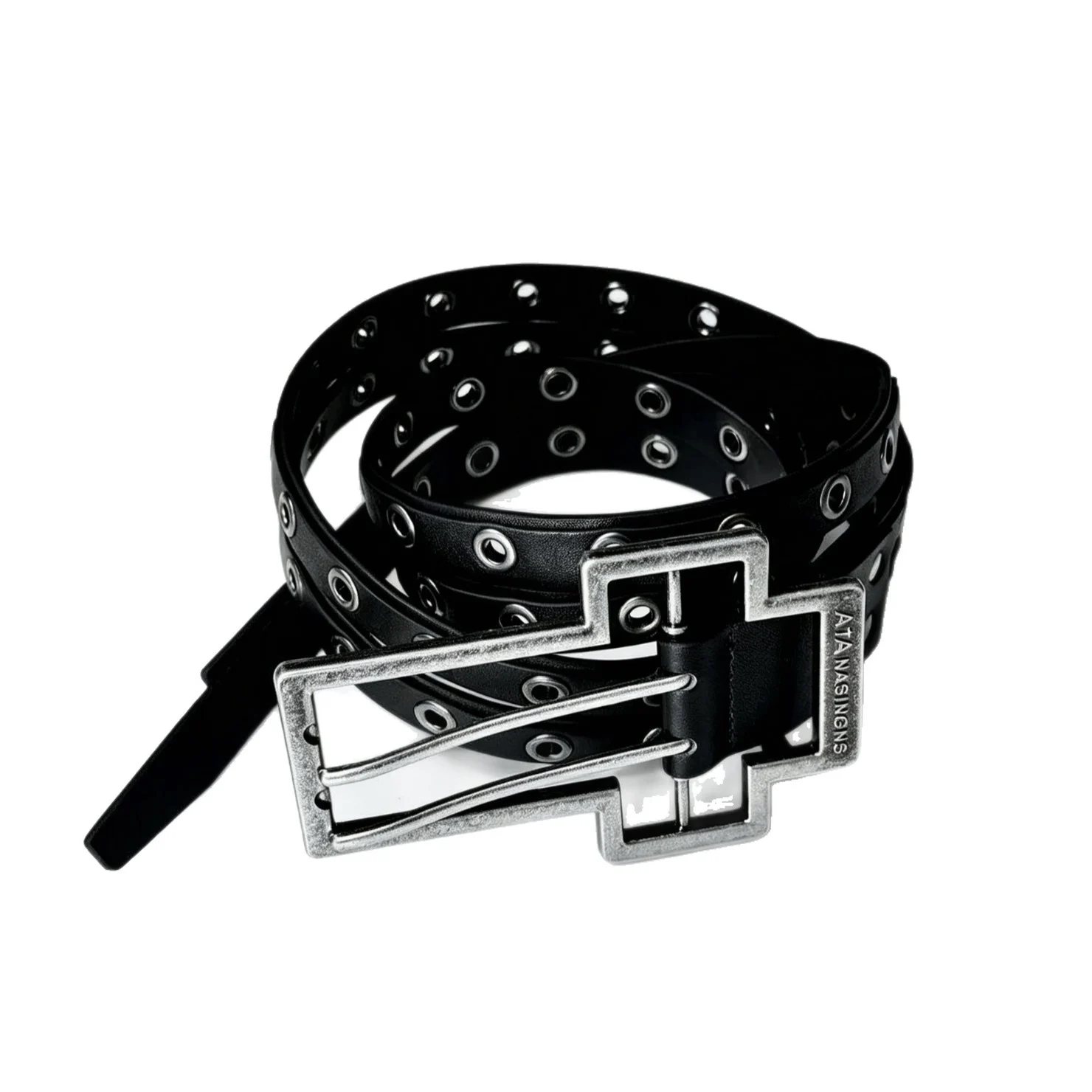 Fashionable Double-prong Buckle Belt Punk Style — image 4