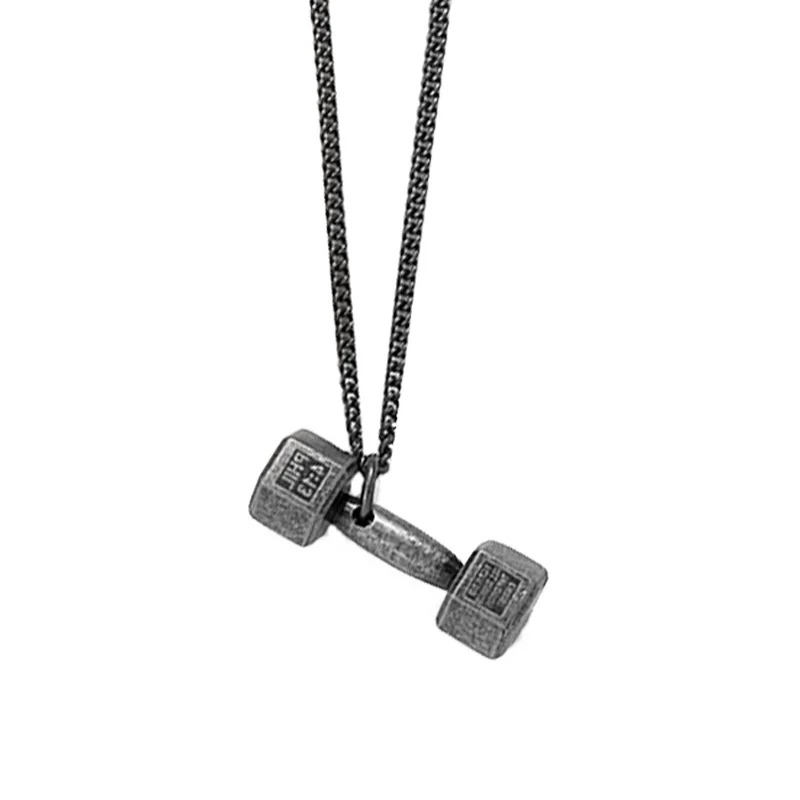 Fashionable Dumbbell Necklace Chain For Men — image 8