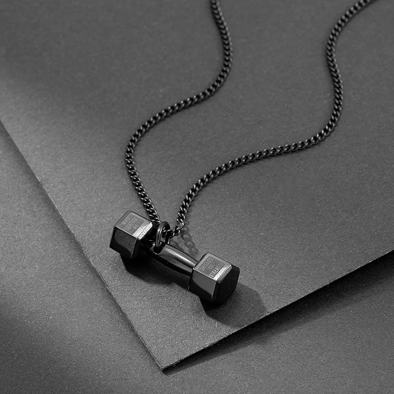 Fashionable Dumbbell Necklace Chain For Men — image 6