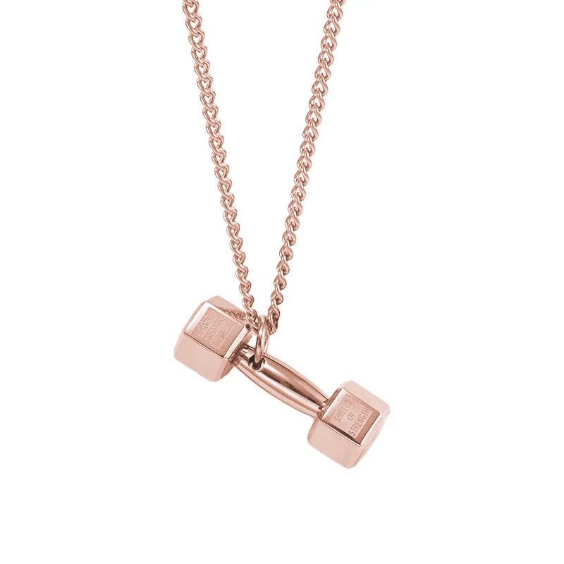 Fashionable Dumbbell Necklace Chain For Men — image 3