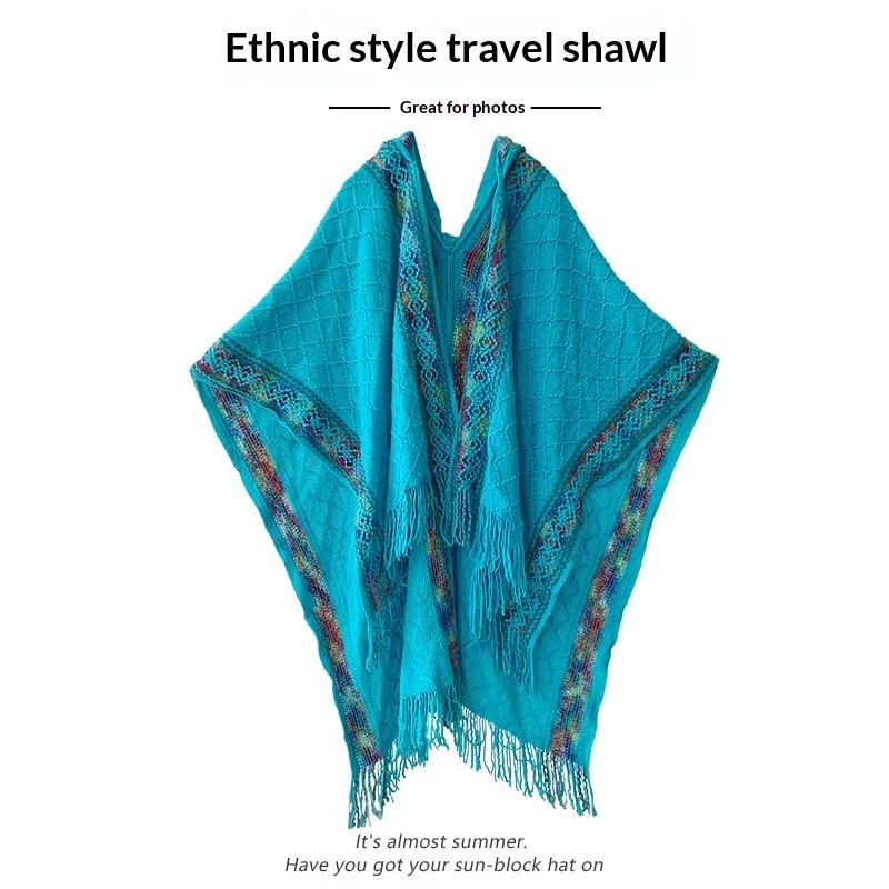Fashionable Hooded Shawl For Women Ethnic Style — variant image