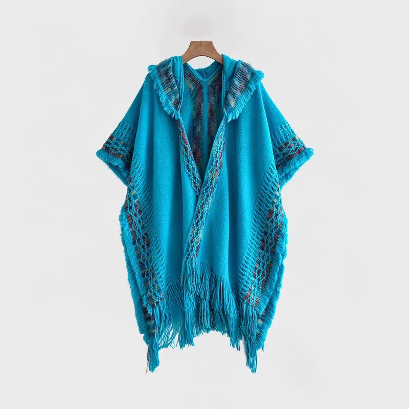 Fashionable Hooded Shawl For Women Ethnic Style — image 6
