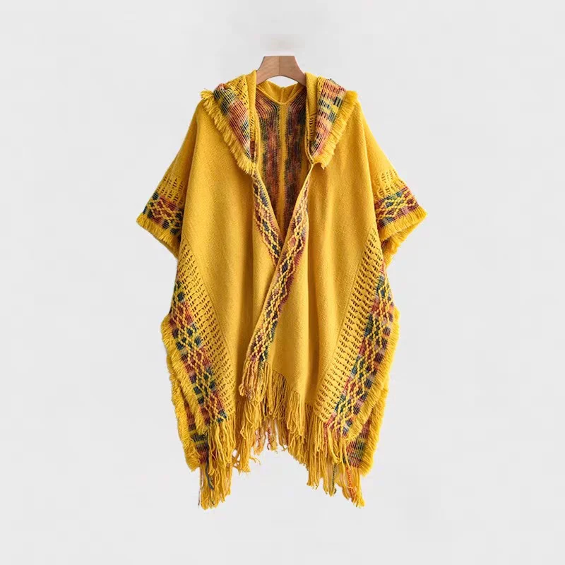 Fashionable Hooded Shawl For Women Ethnic Style — image 3
