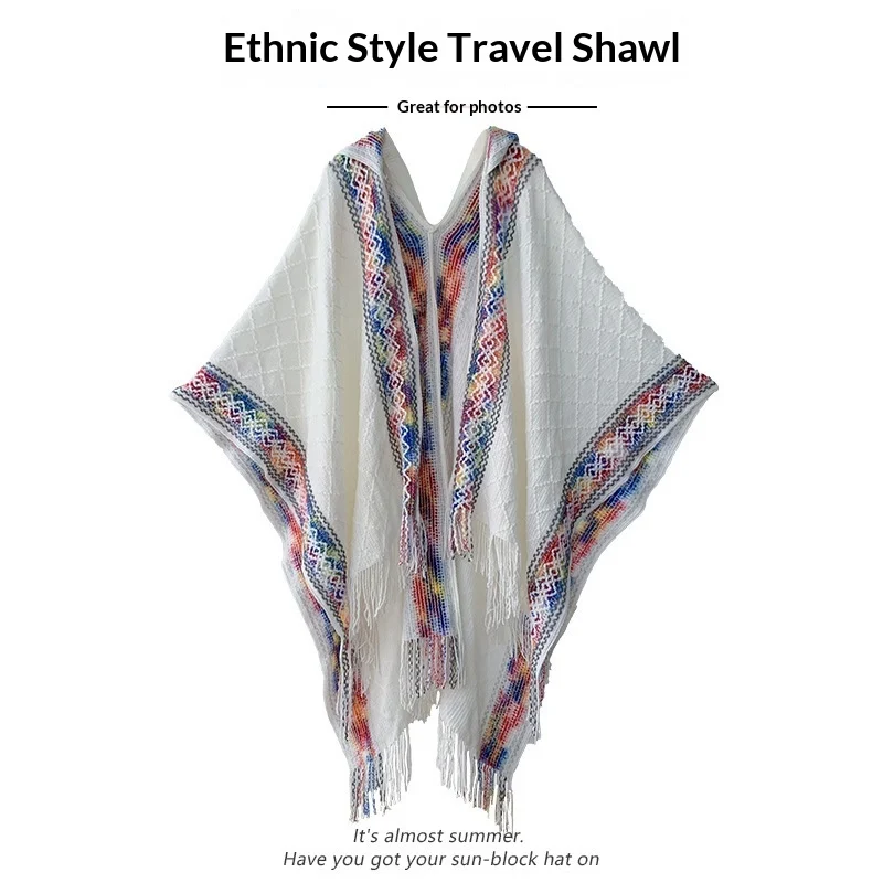 Fashionable Hooded Shawl For Women Ethnic Style — variant image