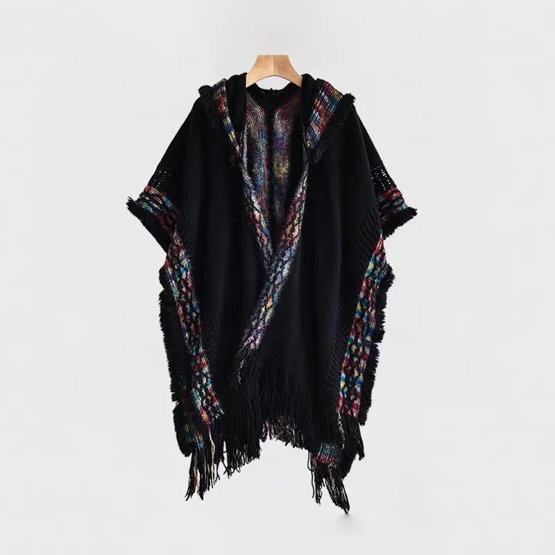 Fashionable Hooded Shawl For Women Ethnic Style — image 4