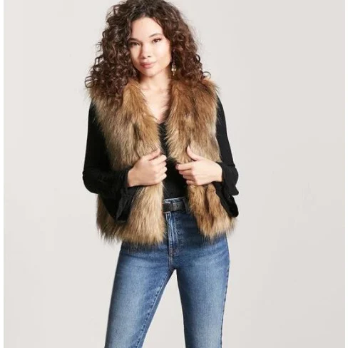 Fashionable New Fox-fur Long Vest — image 3