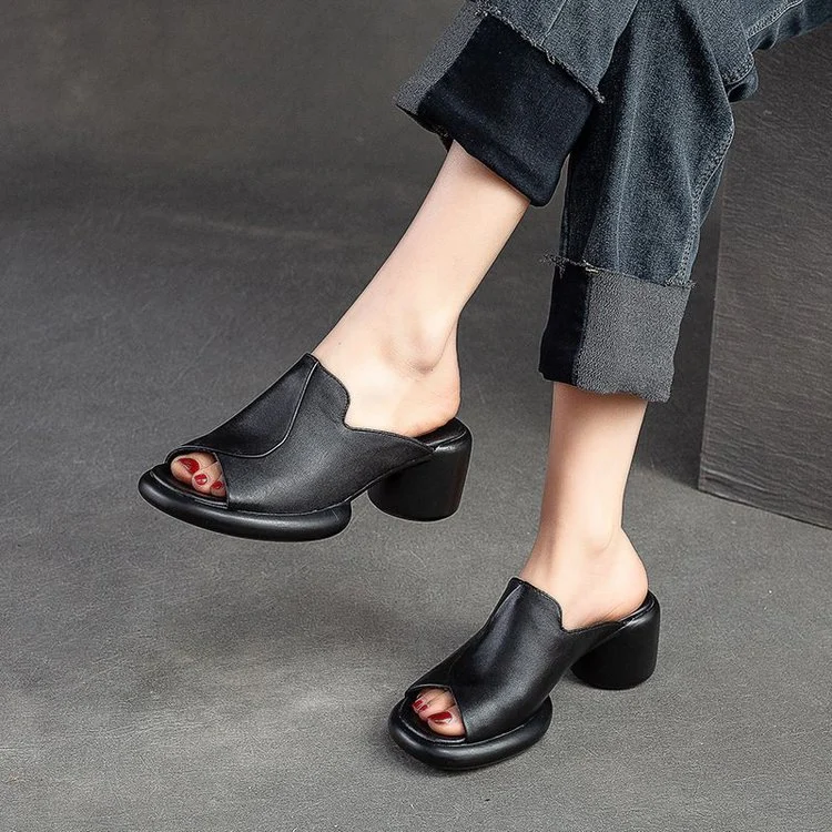 Fashionable New-style Thick-soled Retro Womens Slippers — image 7