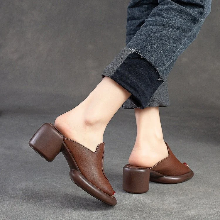 Fashionable New-style Thick-soled Retro Womens Slippers — image 6