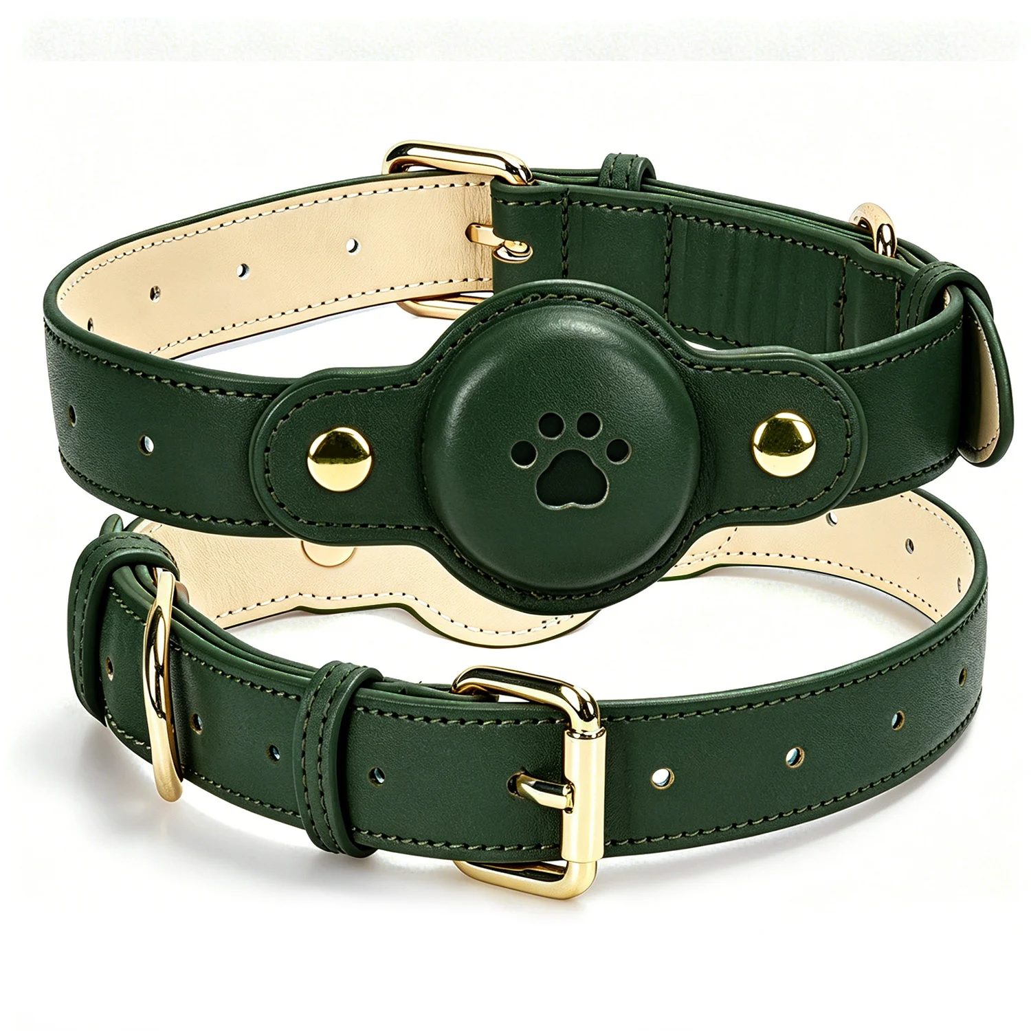 Fashionable PU Leather Pet GPS Collar — image 2