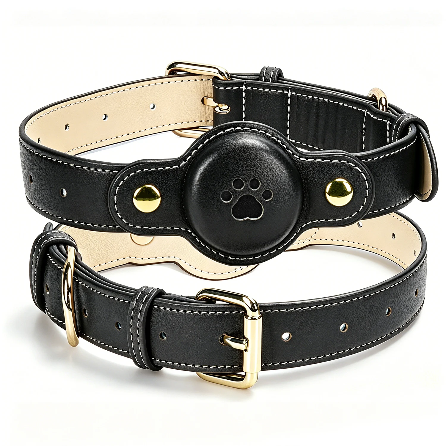 Fashionable PU Leather Pet GPS Collar — image 5