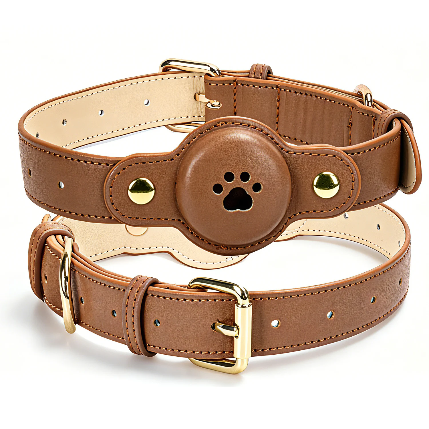 Fashionable PU Leather Pet GPS Collar — image 7