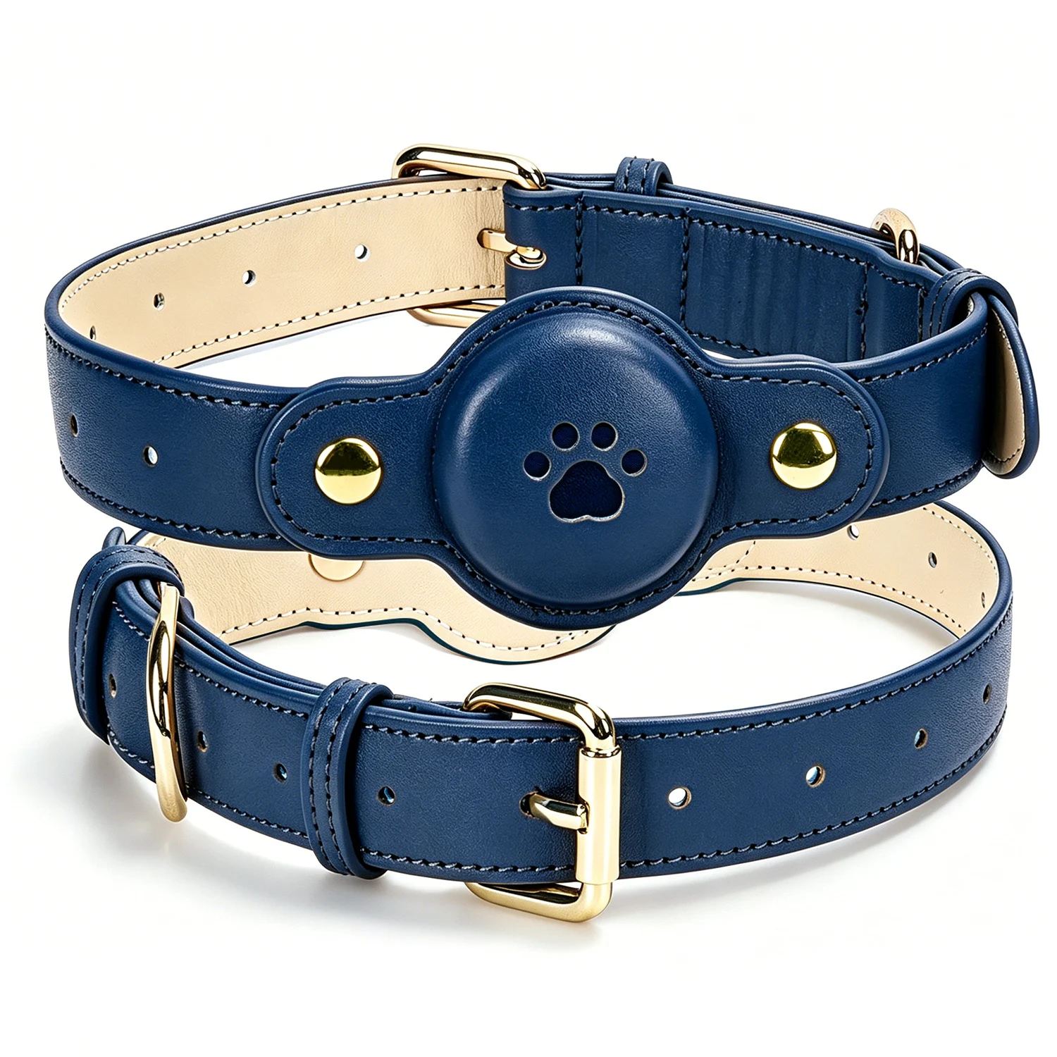 Fashionable PU Leather Pet GPS Collar — image 3