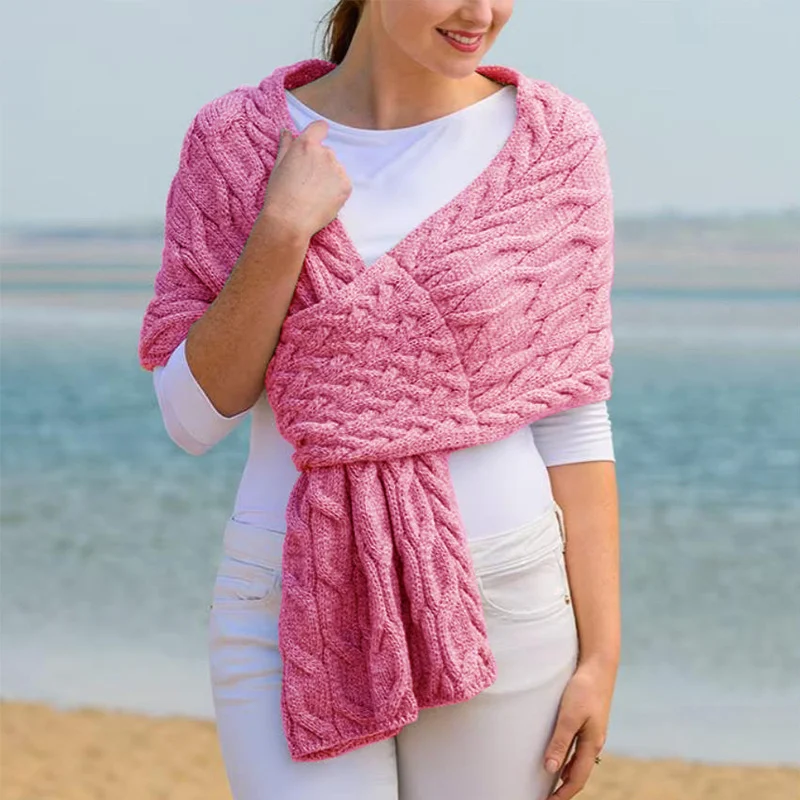 Fashionable Womens Knitted Shawl Scarf — image 6