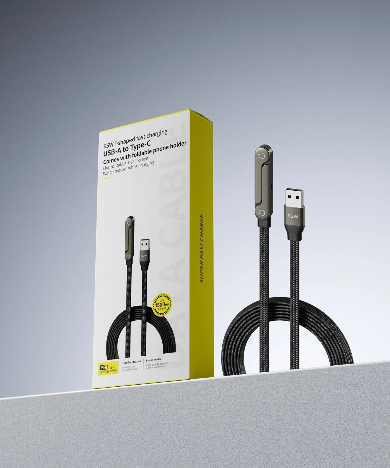 Fast Charging Foldable Bracket Data Cable 2-in-1 Wire Phone Tablet Stand Type-c To USB-A — image 6