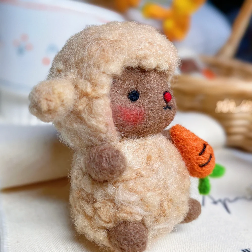 Felt Needle-poking Craft Kit DIY Cloud And Little Sheep Keychain — image 6
