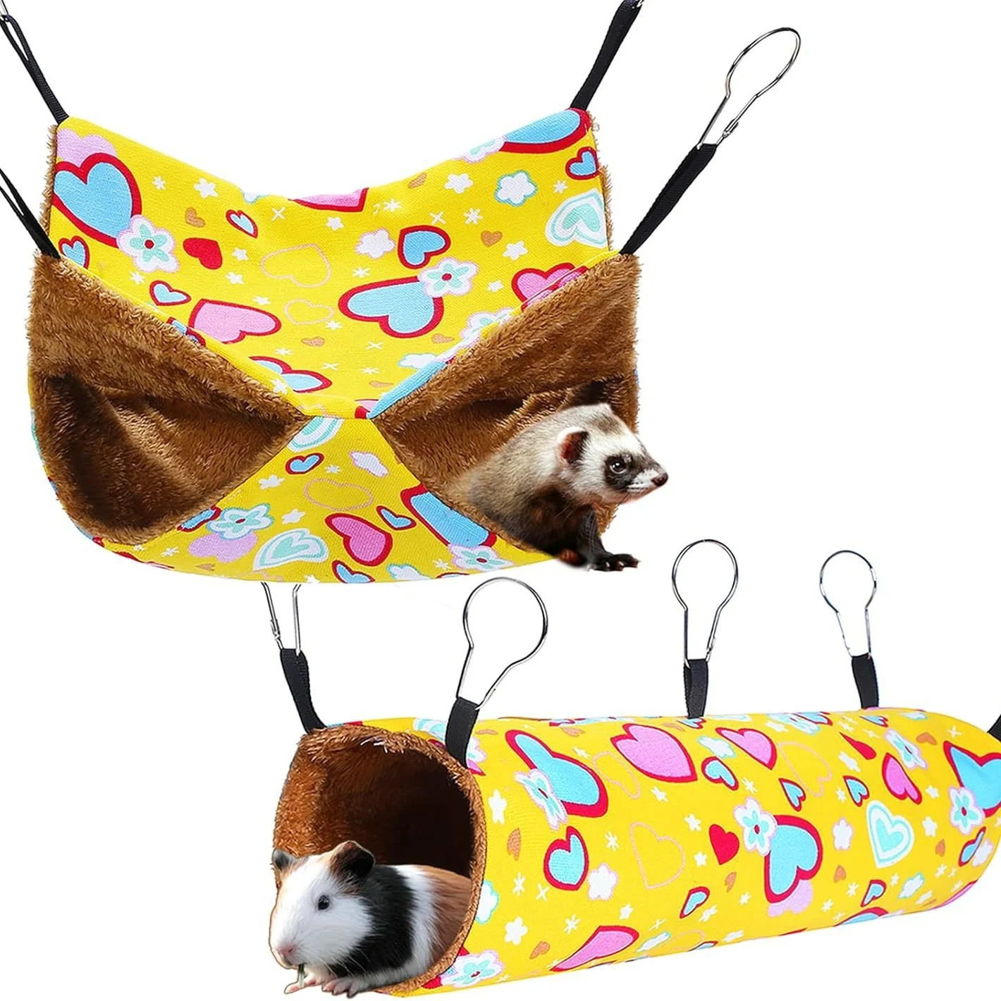 Ferret Small Pet Hammock Set Hanging And Tubular Tunnel — image 3