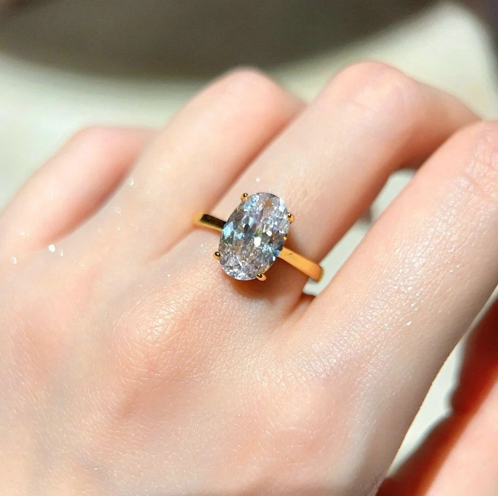 Filigree Double Lotus Flower Gemstone Ring — image 5
