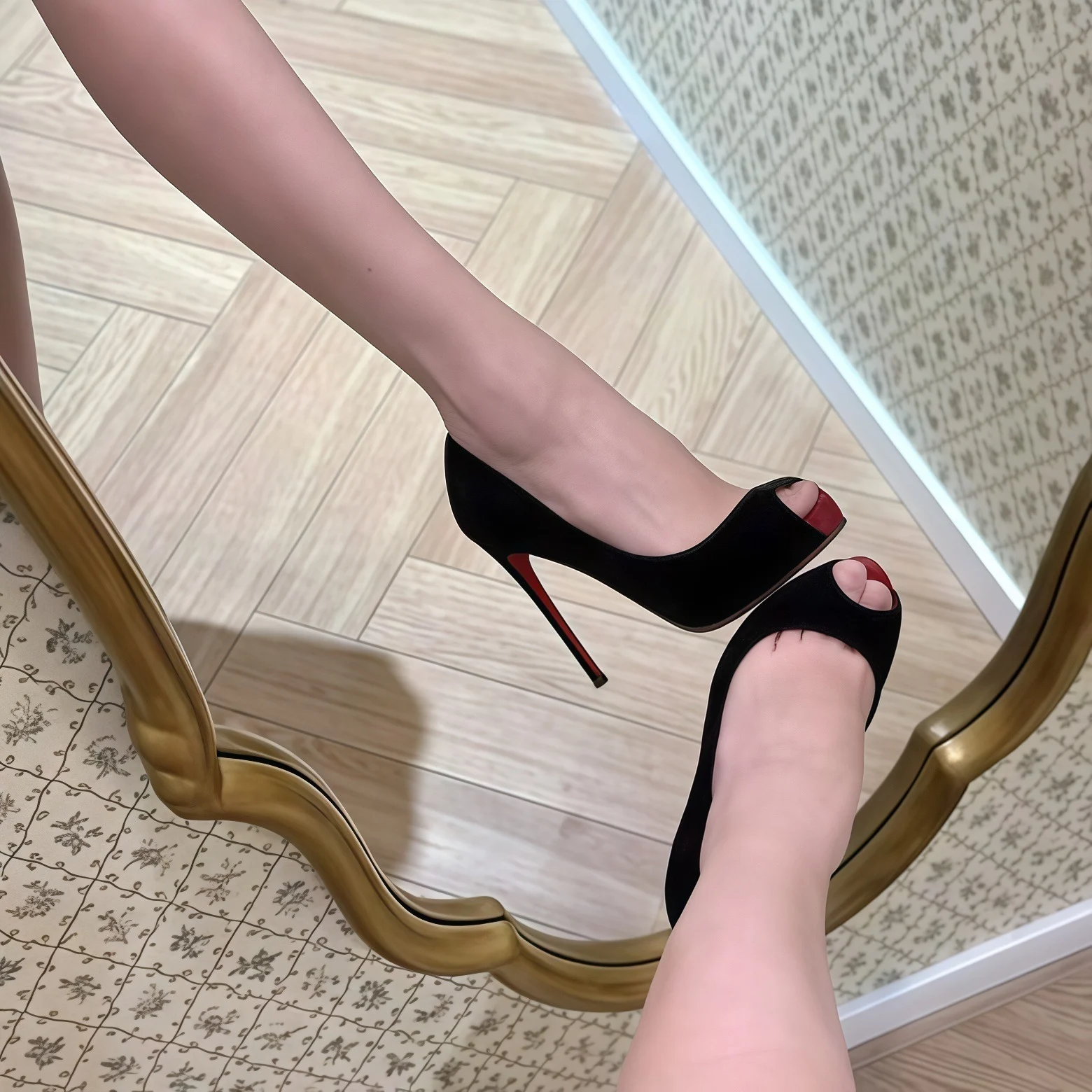 Fish-mouth Waterproof Platform High-heeled Shoes For Women — image 8