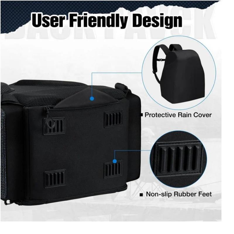 Fishing Tackle Backpack With Waterproof Rain Cover — image 4