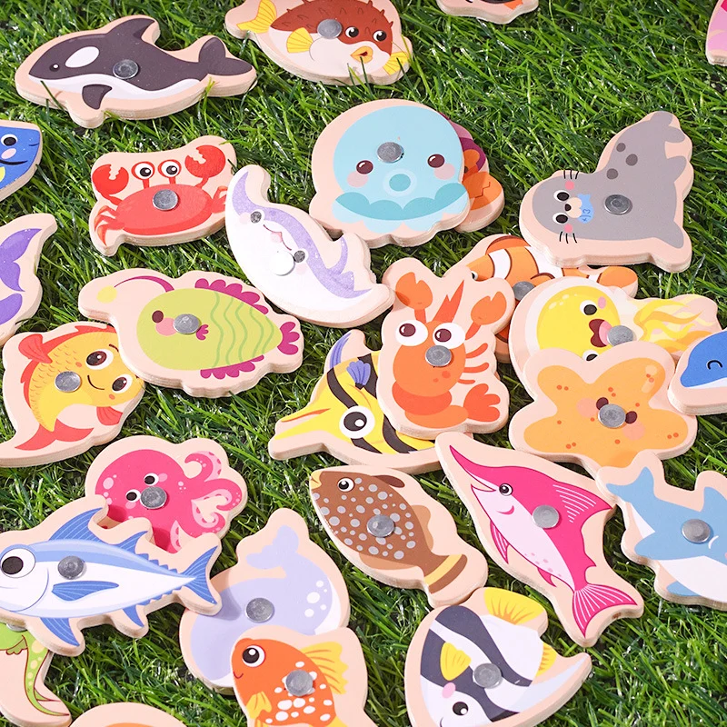 Fishing Toy For Children And Infants Magnetic Fish Puzzle Building Blocks — image 5
