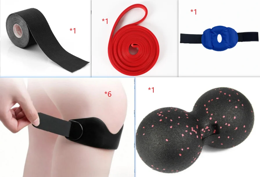 Fitness Basketball Jump Rope And Protective Gear Patellar Strap Set — variant image